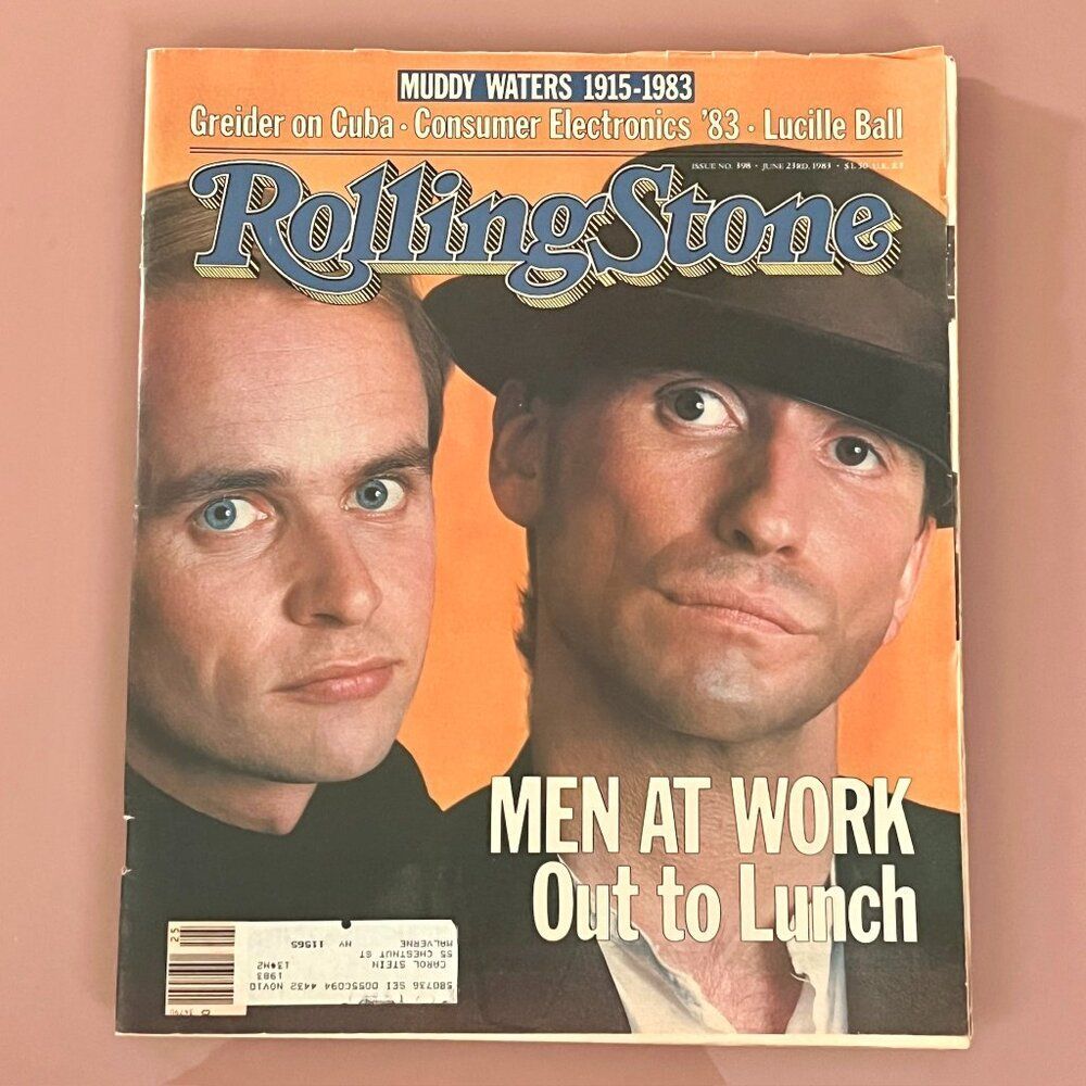 Men at Work - Vintage 80's Rolling Stone Magazine 1983- Issue #398
